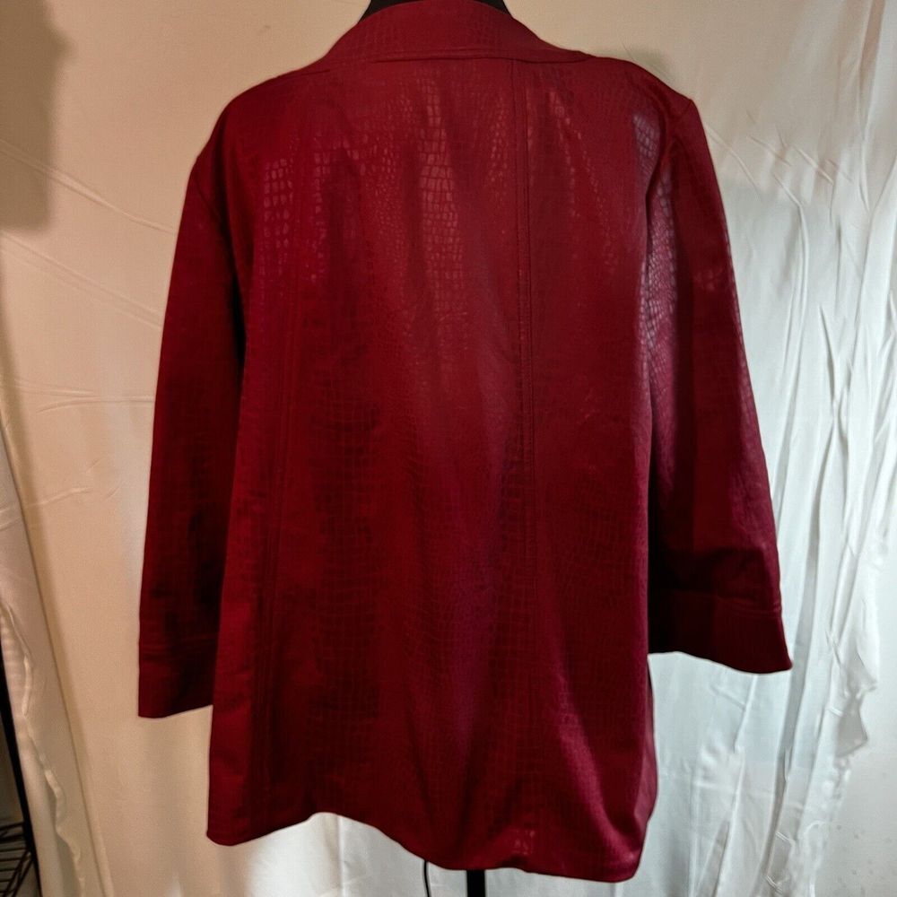 Ruby Rd Red Reptile Print Toggle Latch Close Fash… - image 7